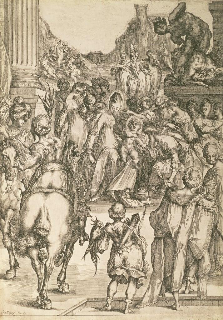  The Adoration of the Magi (etching) by Jacques Bellange