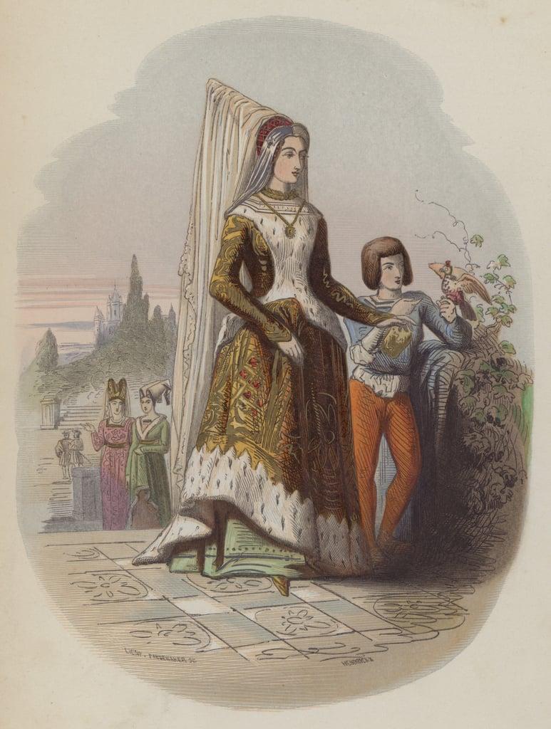 Mary of Burgundy (1457-1482), first wife of the future Holy Roman Emperor Maximilian I (coloured eng