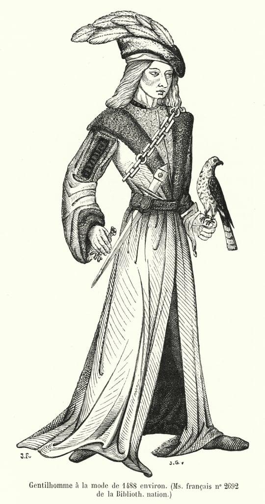 Gentleman in the fashion of 1488 (engraving)